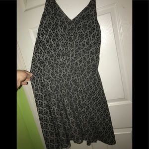 Floral Black and White Corset Mini Dress